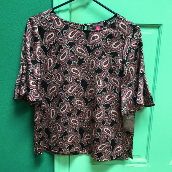 NWT Vince Camuto Bell Sleeve Blouse - Picture 1 of 3